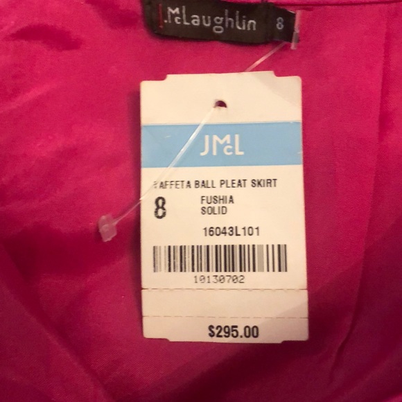 Silk Taffeta ball pleat skirt fuchsia - Picture 6 of 7